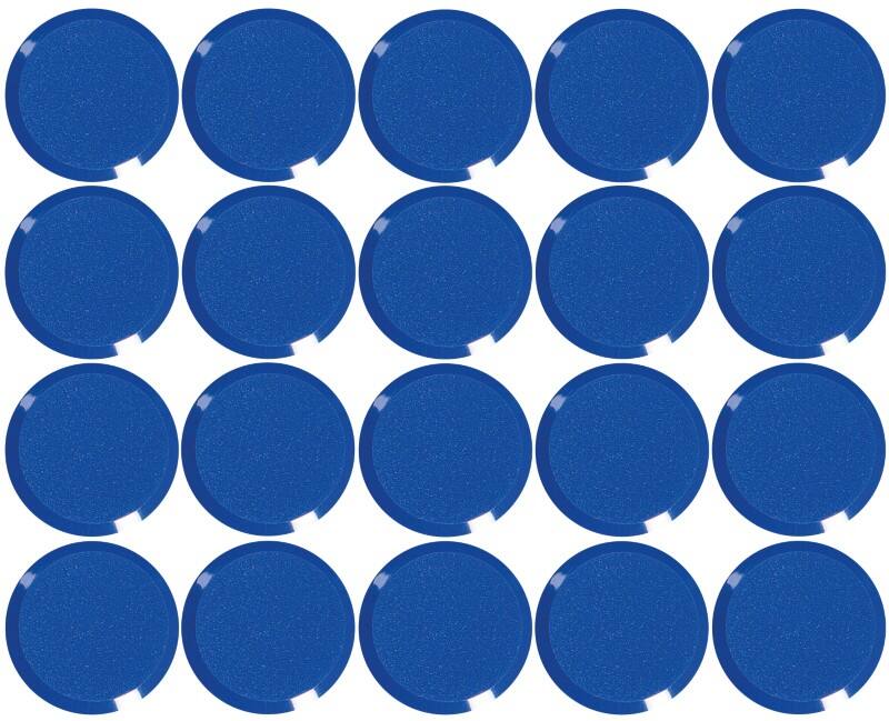 Maul MAULpro Rund Whiteboard-Magnete Blau 0.3 kg Tragfähigkeit 20 mm 20 Stück