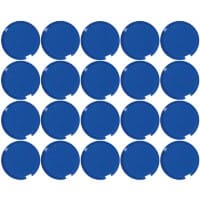 Maul MAULpro Rund Whiteboard-Magnete Blau 0.3 kg Tragfähigkeit 20 mm 20 Stück