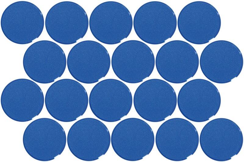 Maul MAULpro Whiteboard-Magnete Blau 2 kg Tragfähigkeit 33 mm 20 Stück