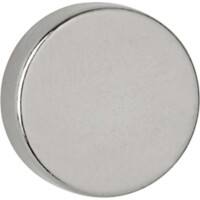 Maul Neodymium Rund Magnete Silber 4.5 kg Tragfähigkeit 15 mm 4 Stück