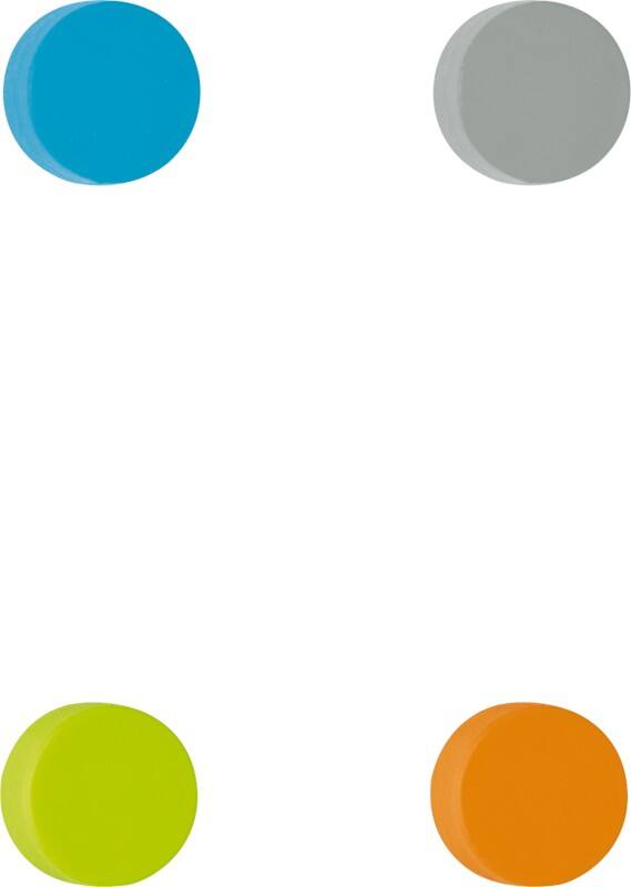 Maul Rund Whiteboard-Magnete Farbig sortiert 1.5 kg Tragfähigkeit 14.6 mm 8 Stück