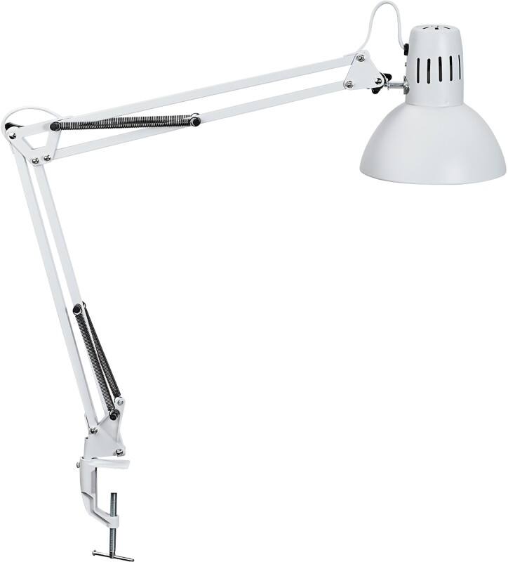 Maul MAULstudy Klemmbar Schreibtischlampe LED E27 Ohne Leuchtmittel Weiß Steckdose 170 x 595 x 440 mm