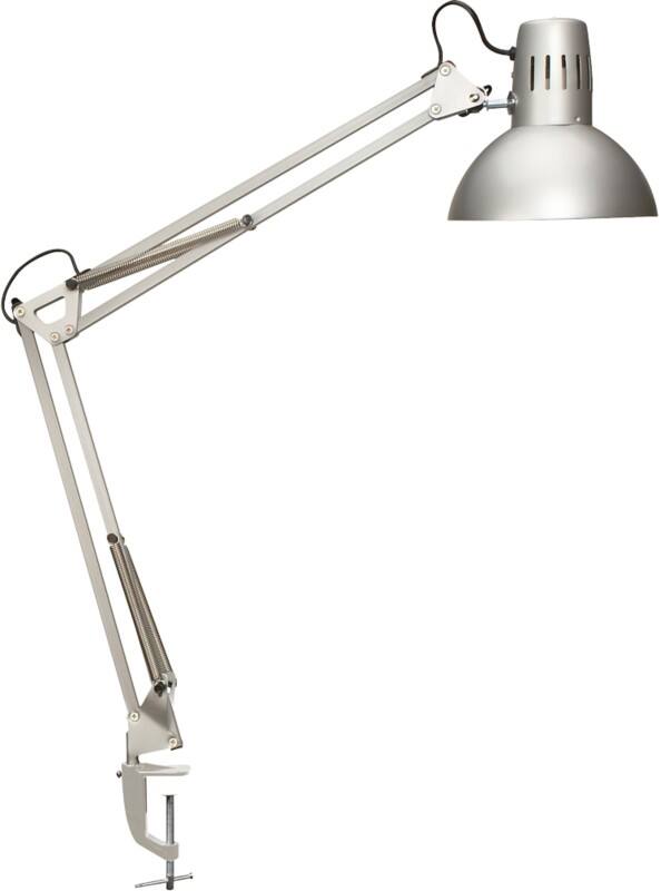 Maul MAULstudy Klemmbar Schreibtischlampe LED E27 Ohne Leuchtmittel Silber Steckdose 170 x 595 x 440 mm