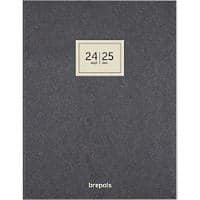 Brepols Terminkalender 2025 1 Woche / 2 Seiten 21,5 (B) x 27,6 (H) cm Schwarz