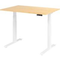 Hammerbacher VXDKB Elektrisch Höhenverstellbar Sitz-Stehschreibtisch Ahorn C-Fuß 1.200 (B) x 800 (T) x 1.290 (H) mm Spanplatte, Stahl