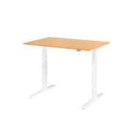 Hammerbacher VXMKA Elektrisch Höhenverstellbar Sitz-Stehschreibtisch Buche C-Fuß 1.200 (B) x 800 (T) x 1.200 (H) mm Spanplatte, Stahl