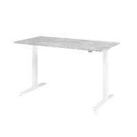 Hammerbacher VXMKA Elektrisch Höhenverstellbar Sitz-Stehschreibtisch Grau C-Fuß 1.600 (B) x 800 (T) x 1.200 (H) mm Spanplatte, Stahl