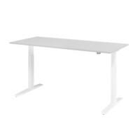 Hammerbacher VXMKA Elektrisch Höhenverstellbar Sitz-Stehschreibtisch Grau C-Fuß 1.800 (B) x 800 (T) x 1.200 (H) mm Spanplatte, Stahl