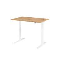Hammerbacher VXMKA Elektrisch Höhenverstellbar Sitz-Stehschreibtisch Eiche C-Fuß 1.200 (B) x 800 (T) x 1.200 (H) mm Spanplatte, Stahl
