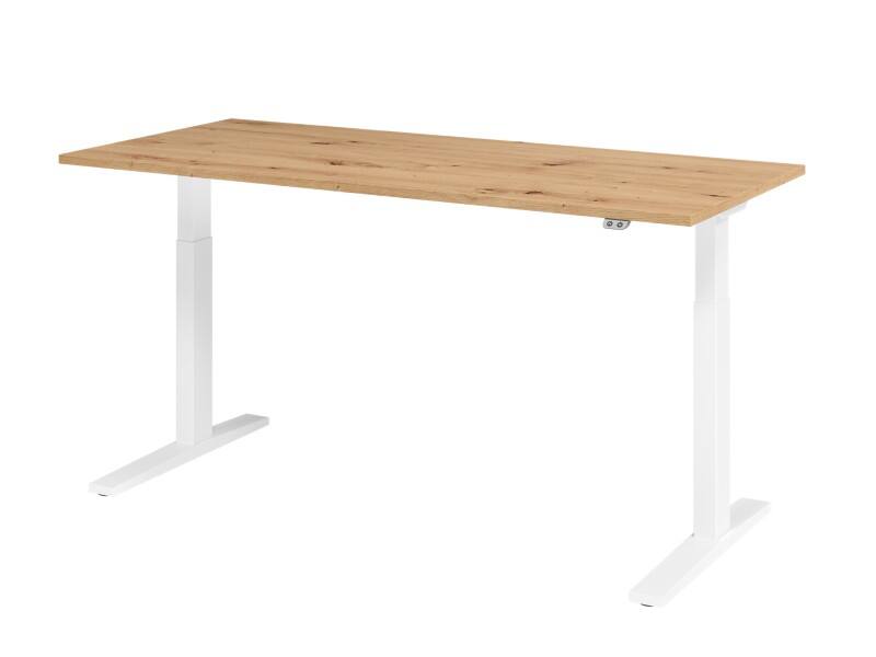 Hammerbacher VXMKA Elektrisch Höhenverstellbar Sitz-Stehschreibtisch Eiche C-Fuß 1.800 (B) x 800 (T) x 1.200 (H) mm Spanplatte, Stahl