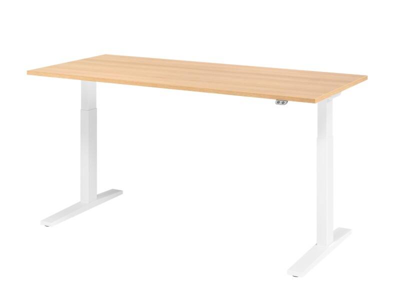 Hammerbacher VXMKA Elektrisch Höhenverstellbar Sitz-Stehschreibtisch Eiche C-Fuß 1.800 (B) x 800 (T) x 1.200 (H) mm Spanplatte, Stahl