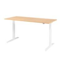 Hammerbacher VXMKA Elektrisch Höhenverstellbar Sitz-Stehschreibtisch Eiche C-Fuß 1.800 (B) x 800 (T) x 1.200 (H) mm Spanplatte, Stahl