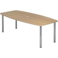 Hammerbacher Konferenztisch Eiche 2.200 x 1.050 x 740 mm Mit Aufbau