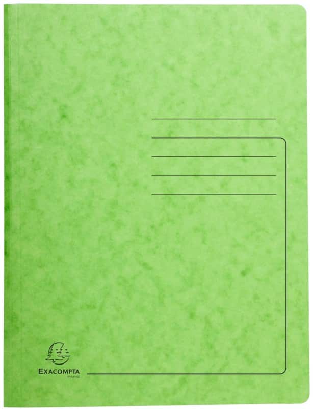 Exacompta Spiralmappe 240233E Grün Pressspankarton meliert 25 Stück