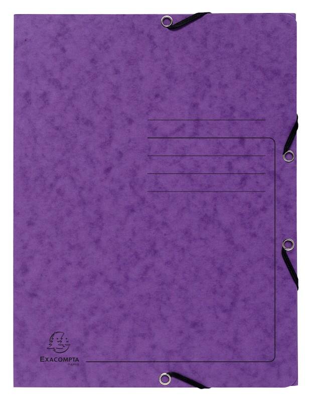Exacompta Dreiflügelmappe 55408E Violett Pressspankarton meliert 25 Stück