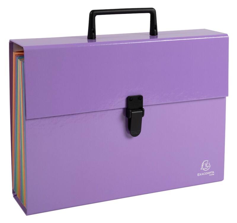 Exacompta Aquarel Fächermappe Karton Malve 56765E 4 Stück