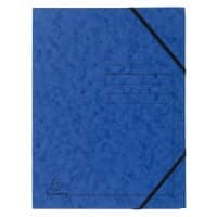 Eckspannmappe Exacompta 555412E Pressspankarton meliert Gummiband 24 (B) x 0,3 (T) x 32 (H) cm Blau 25 Stück