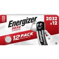 Energizer Batterien CR2032 Lithium Manganese Dioxide (Li-MnO2) 3 V 12 Stück
