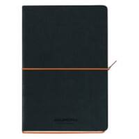 AURORA Tesoro Notebooks Notizbuch DIN A5 Liniert Genäht Seitlich gebunden Papier Softcover Schwarz Nicht perforiert 192 Seiten