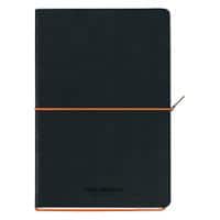 AURORA Tesoro Notebooks Notizbuch DIN A5 Liniert Genäht Seitlich gebunden Papier Softcover Schwarz Nicht perforiert 192 Seiten