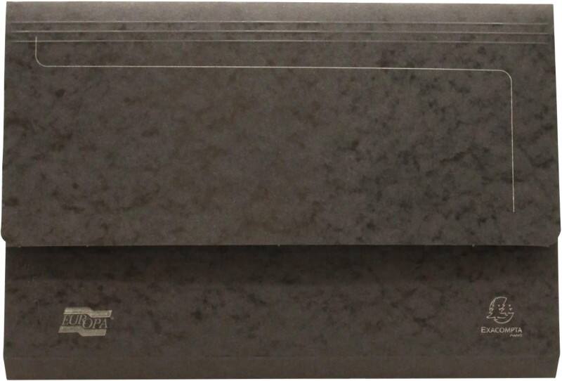 Exacompta Europa Dokumentenmappe DIN A4, foolscap Pressspankarton meliert 265 g/m² 35,7 (B) x 0,3 (T) x 24,5 (H) cm Schwarz 25 Stück