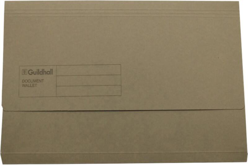 Exacompta Guildhall Dokumentenmappe DIN A4, foolscap Manila 285 g/m² 35,6 (B) x 0,3 (T) x 24,5 (H) cm Grau 50 Stück