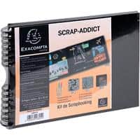 Exacompta Scrap-Addict Spiralfotoalbum Hardback Papier 22 x 32 x 3 cm Schwarz
