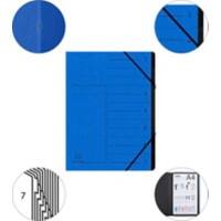 Exacompta Ordnungsmappe 540702E DIN A4 Pressspankarton meliert Blau 24,5 (B) x 0,5 (T) x 32 (H) cm 10 Stück