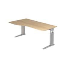 Hammerbacher VUS Höhenverstellbar Schreibtisch Eiche C-Fuß 1.800 (B) x 1.000 (T) x 860 (H) mm Spanplatte, Stahl