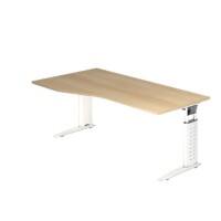 Hammerbacher VUS Höhenverstellbar Schreibtisch Eiche C-Fuß 1.800 (B) x 1.000 (T) x 860 (H) mm Spanplatte, Stahl