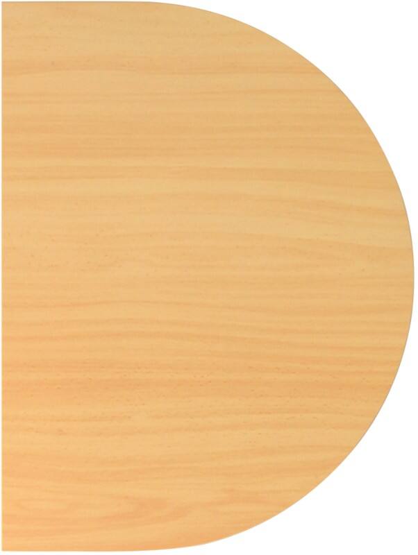 Hammerbacher Höhenverstellbare Schreibtisch-Erweiterungsplatte Buche Melamin mit Spanplatte Silberner T-Fuß 600 x 800 x 680 mm Mit Aufbau