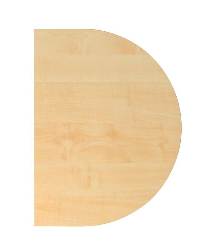 Hammerbacher Nicht Höhenverstellbare Erweiterungsplatte Ahorn Melamin Brauner T-Fuß 600 x 800 x 720 mm Mit Aufbau