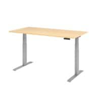 Hammerbacher Sitz-Stehschreibtisch Ahorn 1.600 x 800 x 1.290 mm Mit Aufbau