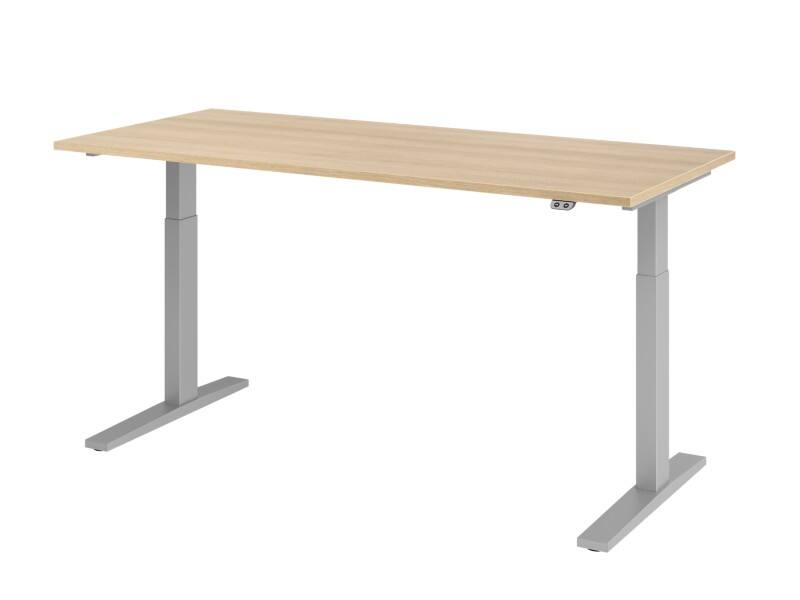 Hammerbacher VXMKA Elektrisch Höhenverstellbar Sitz-Stehschreibtisch Eiche C-Fuß 1.800 (B) x 800 (T) x 1.200 (H) mm Spanplatte, Stahl