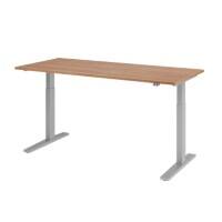 Hammerbacher VXMKA Elektrisch Höhenverstellbar Sitz-Stehschreibtisch Walnuss C-Fuß 1.800 (B) x 800 (T) x 1.200 (H) mm Spanplatte, Stahl