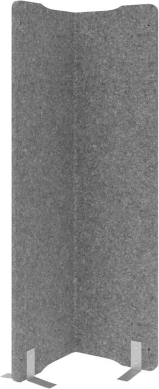 Hammerbacher Akustik-Trennwand Fleece Grau 1.000 x 1.800 mm