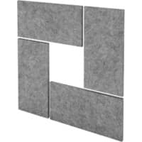 Hammerbacher Akustik-Wandelement Fleece Grau 325 x 250 x 650 mm