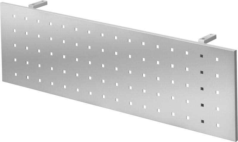 Hammerbacher Sichtschutzwand Pulverbeschichteter Stahl Silber 1.121 x 350 mm