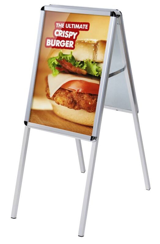 SHOWDOWN Kundenstopper DIN A2 Aluminium Silber ZPA2R32ME