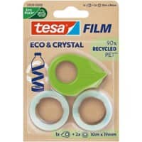 tesa Klebebandabroller-Set mit 2 Klebebändern Transparent, Grün 95 (B) mm PET (Polyethylenterephthalat)