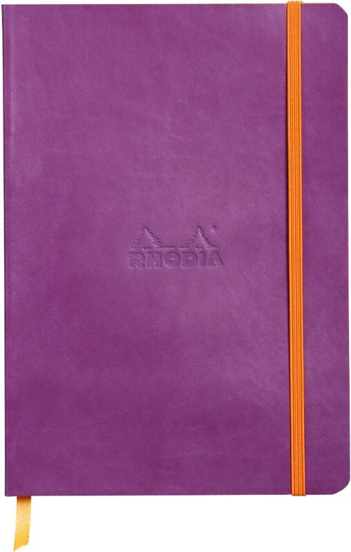 Rhodia Notizbuch Spezial Liniert Geleimt PU Softcover Violett Nicht perforiert