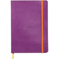Rhodia Notizbuch 117410C DIN A5 (14,8 x 21,0 cm) Liniert Geklebt PU Soft Cover Lila Nicht perforiert 80 Blatt