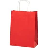 Papiertüte Gewundener Griff 320 x 120 x 410 mm 15,7 L Rot 200 Stück