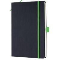 Sigel Conceptum Notizbuch Deutsch DIN A5 Punktkariert Seitlich gebunden Perforiert 97 Seiten Kunststoff Hardback Schwarz, Grün
