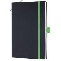 Sigel Conceptum Notebook DIN A5 Kariert Seitlich gebunden Kunststoff Hardback Schwarz, Grün Perforiert 97 Seiten