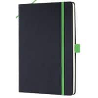 Sigel Conceptum Notebook DIN A5 Kariert Seitlich gebunden Kunststoff Hardback Schwarz, Grün Perforiert 97 Seiten
