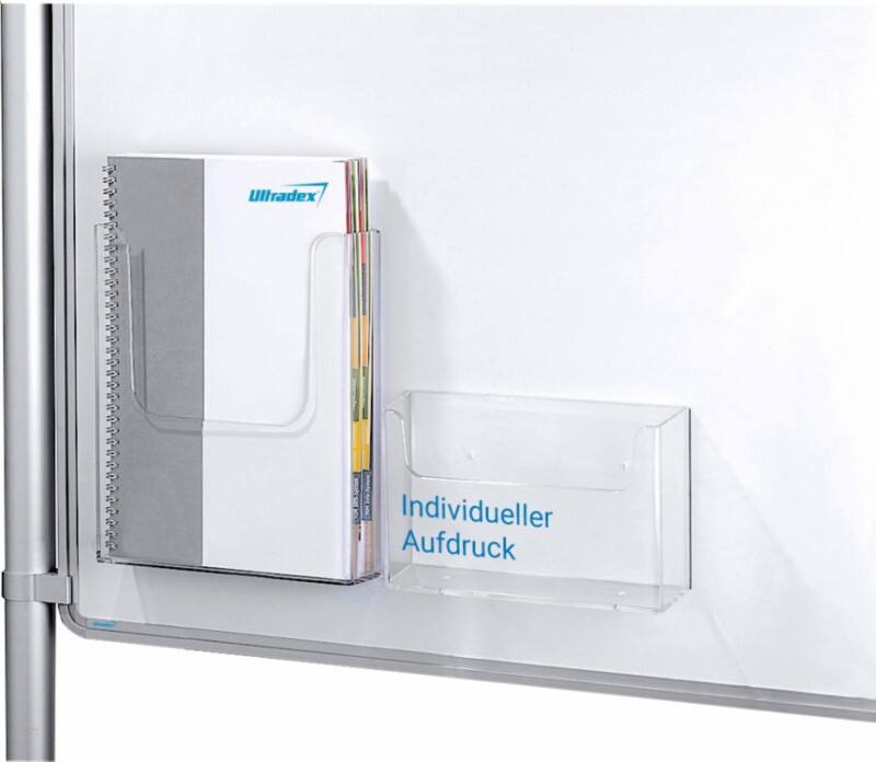 Ultradex DIN A4 Wandmontierbarer Prospekthalter Magnetisch Transparent 9272 23,7 x 3,6 x 25,1 cm