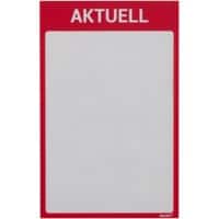 Ultradex DIN A4 Inforahmen Magnetisch Rot nicht haftend Kunststoff 8890A05 22,5 (B) x 35,2 (H) cm 5 Stück