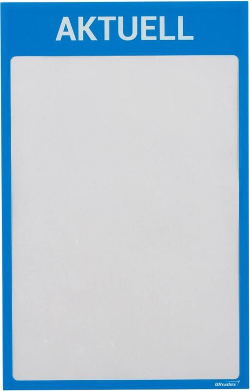 Ultradex DIN A4 Inforahmen Magnetisch Blau Kunststoff 8890A07 22,5 (B) x 35,2 (H) cm 5 Stück