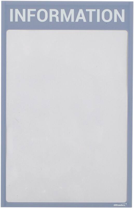 Ultradex DIN A4 Inforahmen Magnetisch Grau Kunststoff 8890I09 22,5 (B) x 35,2 (H) cm 5 Stück